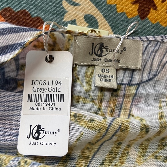 NWT JC sunny 100% reed patterned kimono cover up OS - Picture 2 of 5